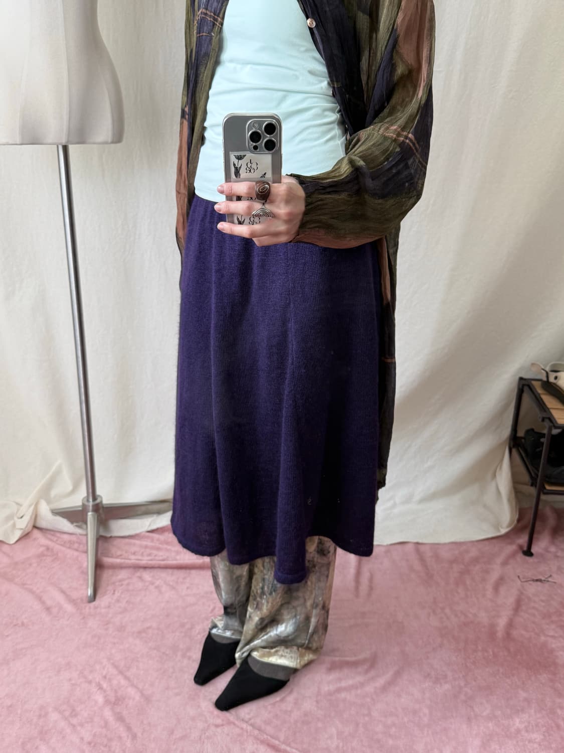 Atelier Sagan 실크 니트 스커트 상품이미지2