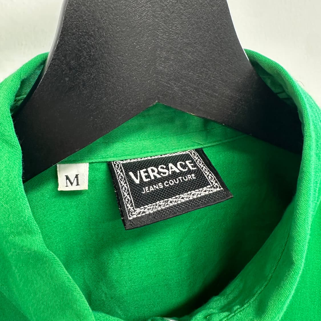 베르사체 금장버튼 디자인 그린 셔츠 상품이미지5