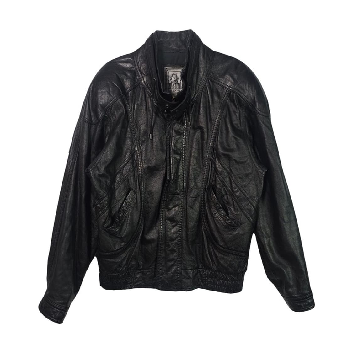 H.B. LEATHER 빈티지 소가죽 자켓 XL 상품이미지1