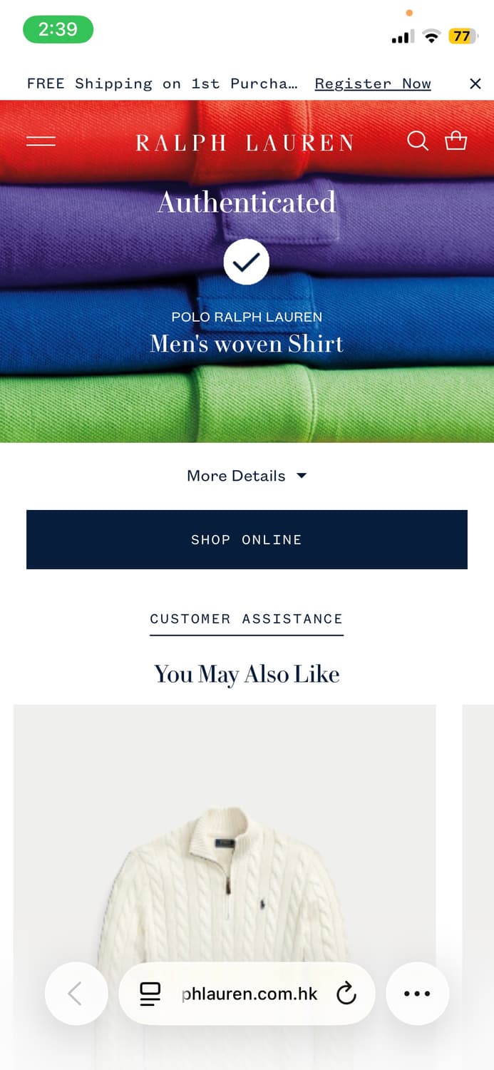 폴로 QR 화이트 옥스포드 셔츠 XL 상품이미지5