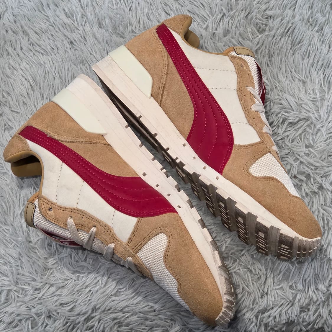 5q-21:푸마 TX-3 베이지 레드 (24cm)-상태굿 상품이미지7