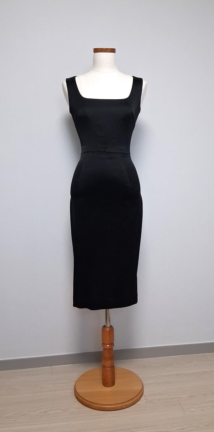 돌체앤가바나(D&G) 스퀘어넥 새틴 바디콘 원피스 IT38 상품이미지3