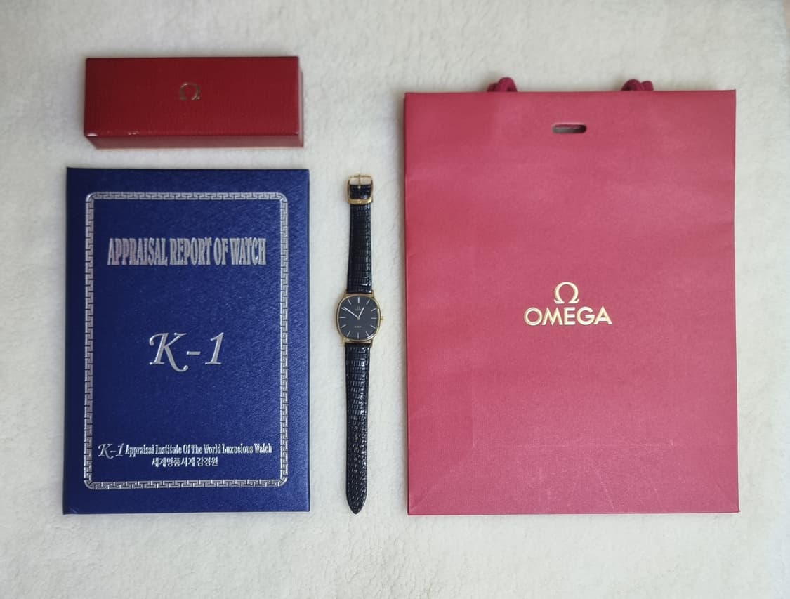 오메가 드빌 블랙 다이일 핸드와인딩 수동 남성 시계 상품이미지7