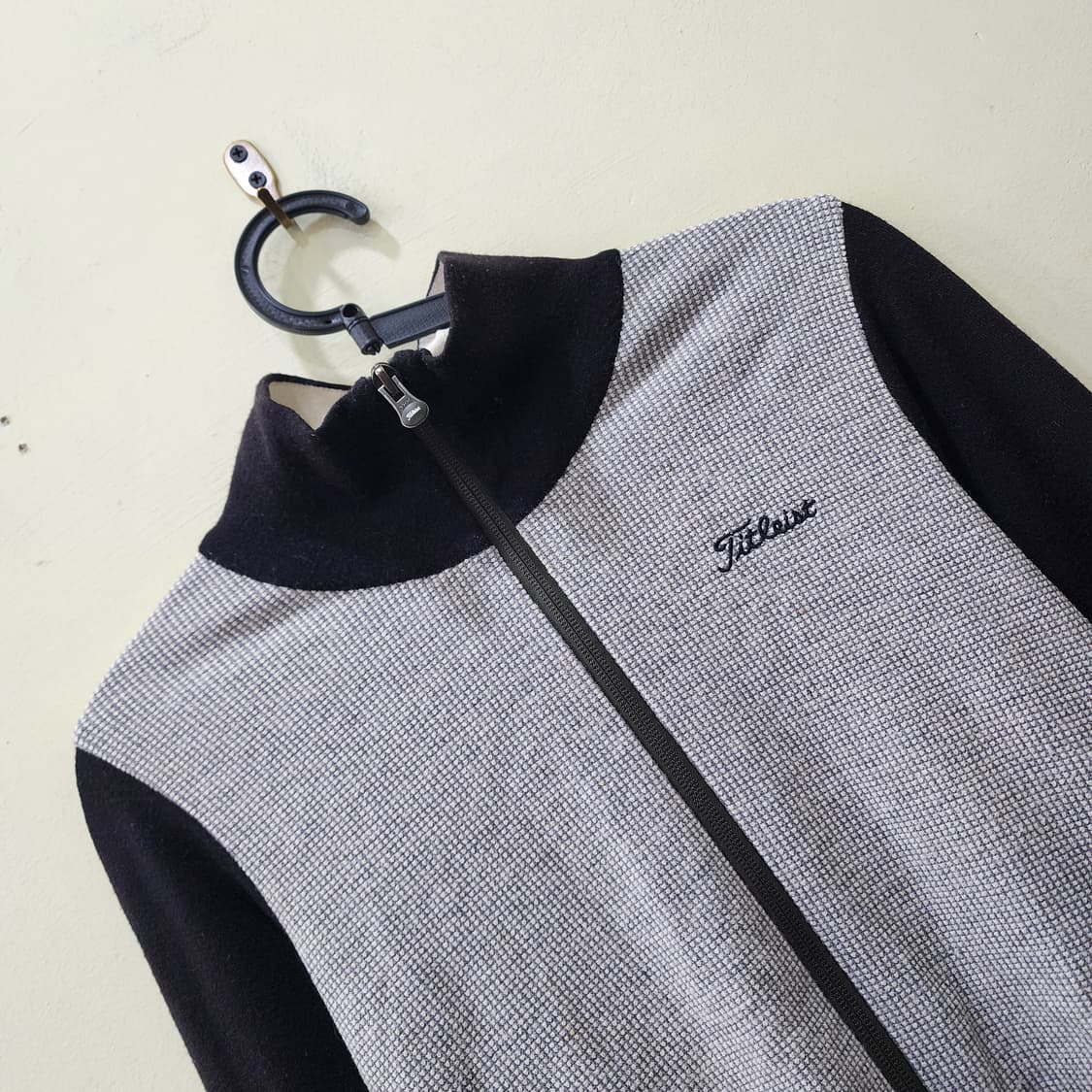 [85] Titleist 니트 집업 가디건 (블랙/그레이) 상품이미지2