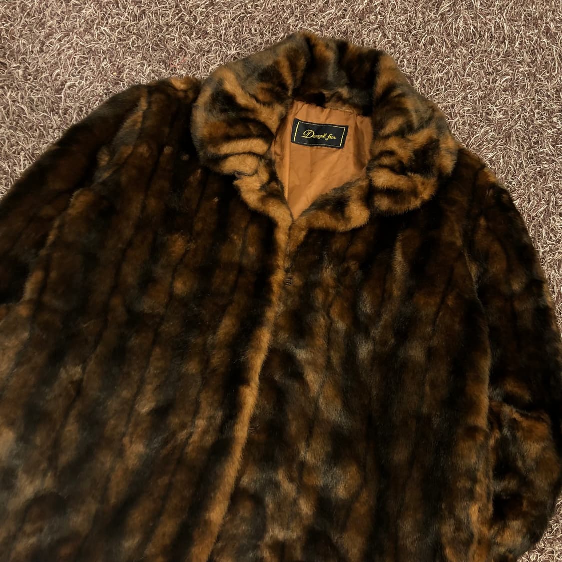빈티지 브라운 페이크 퍼 자켓 실측 상품이미지2