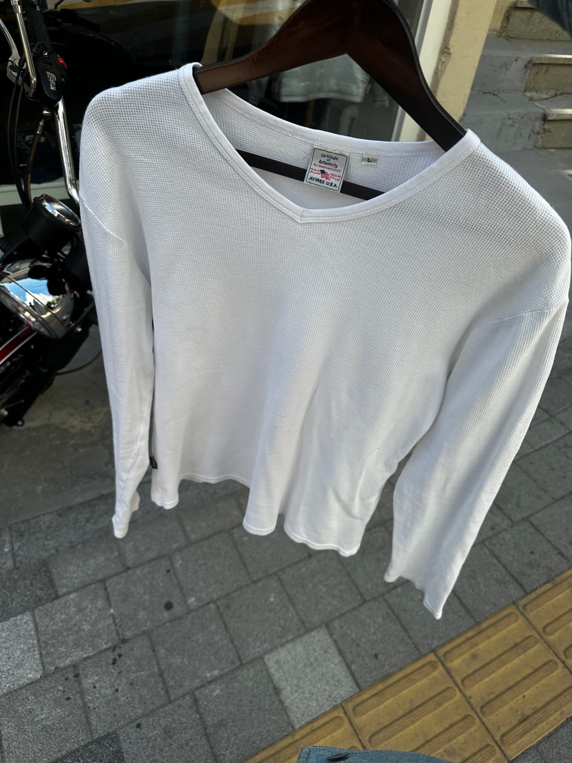 AVIREX 와플 롱슬리브 티셔츠 상품이미지1