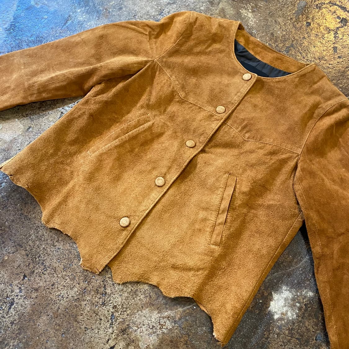 (00) 언유즈드 스웨이드 가죽 자켓 상품이미지2