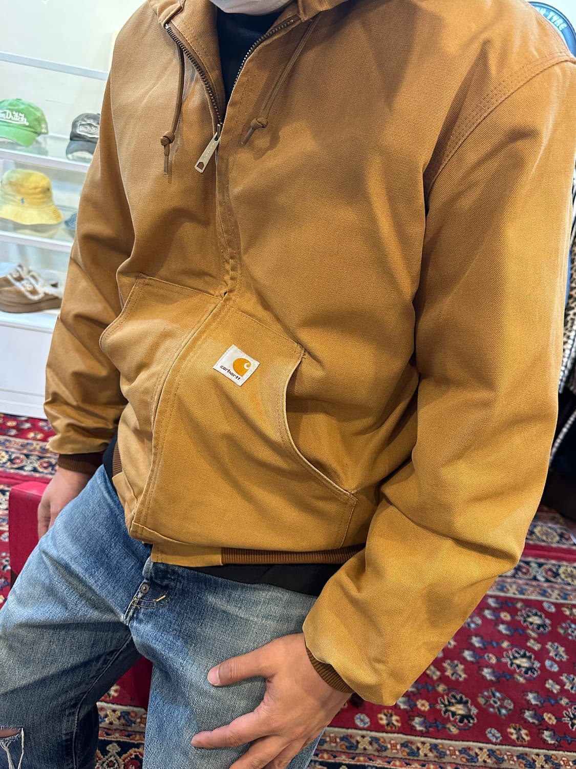 칼하트 루즈핏 핌 덕 레귤러 액티브 자켓 브라운 S 상품이미지3