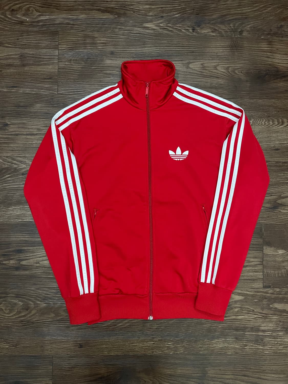 아디다스 파이어버드 트랙탑 져지 빨흰 레드 상품이미지1