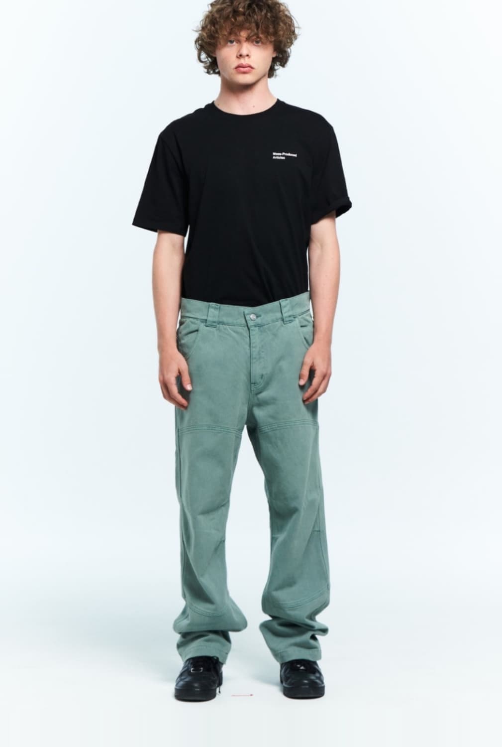 택o새제품) 플라스틱프로덕트 포켓 팬츠 에메랄드 s 상품이미지3