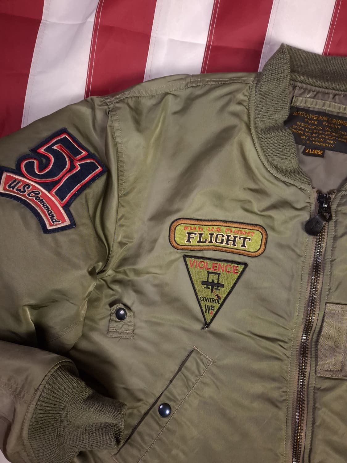 밀리터리 USA MA-1 TYPE 엠브로이드 항공자켓 상품이미지7