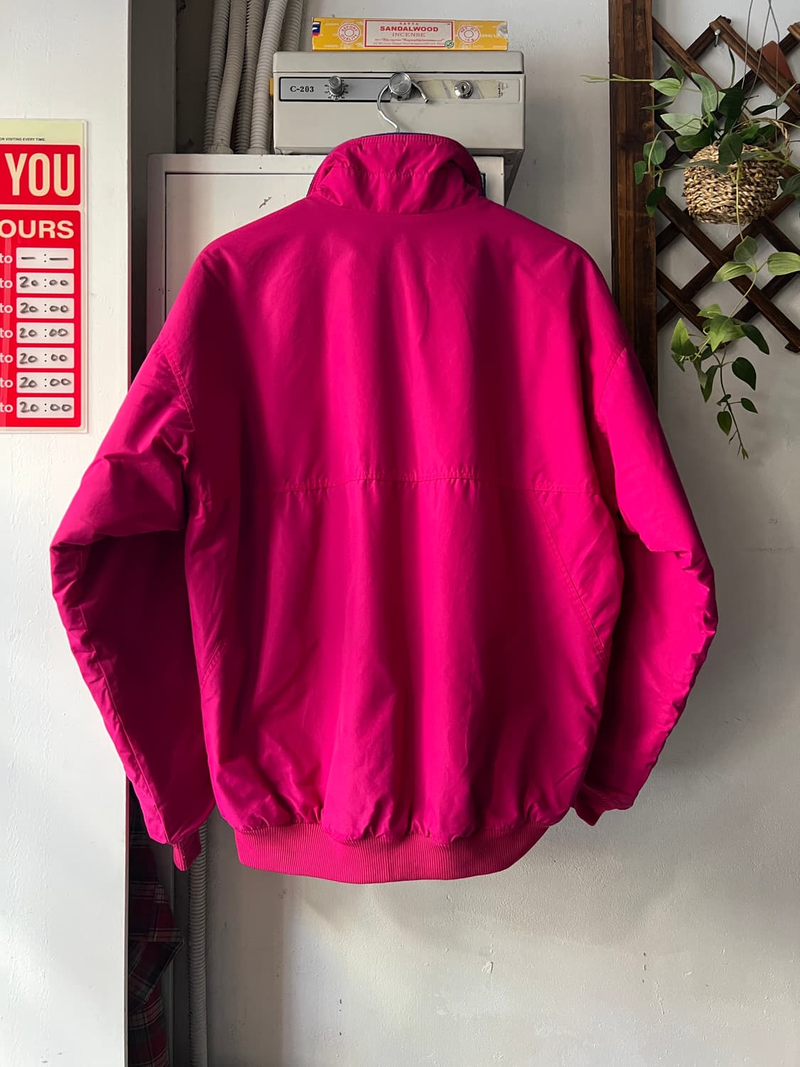 [L]파타고니아 Made in USA 플리스 라이닝 핑크 웜업 자켓 상품이미지9