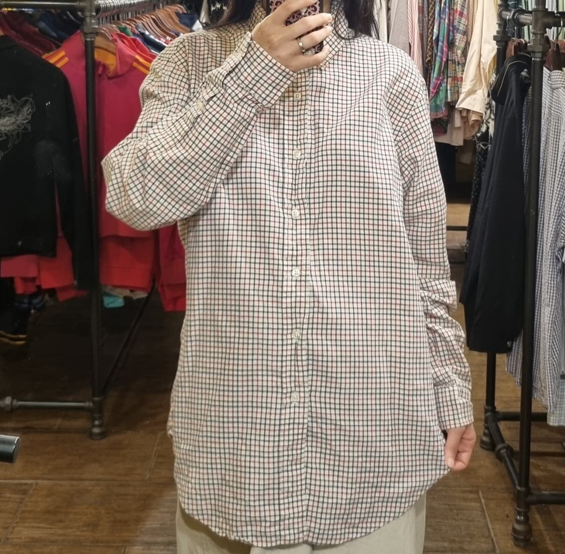 [Hi] polo 폴로 긴팔 체크셔츠 오트밀 상품이미지4