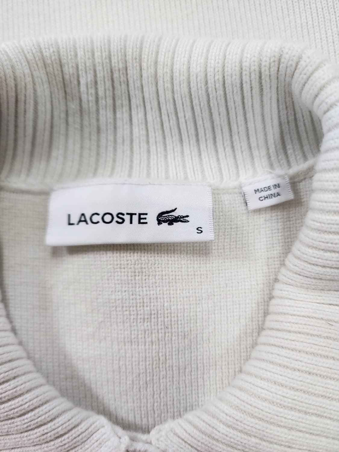 라코스테 우먼 컬러블록 스웻 폴로 니트 반팔 카라티 상품이미지6