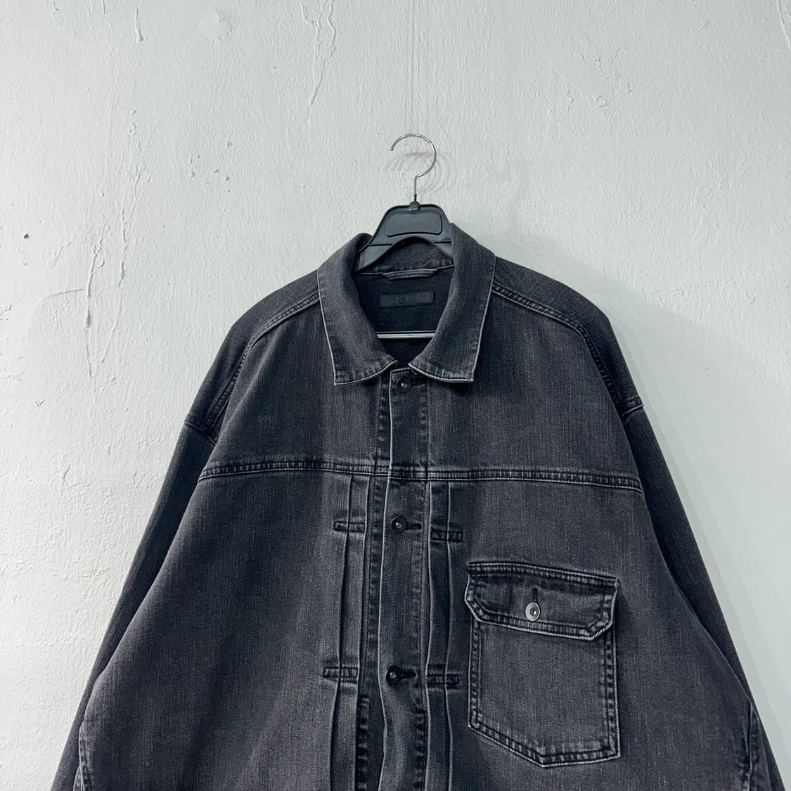 유니클로 데님 흑청자켓 3XL 상품이미지2