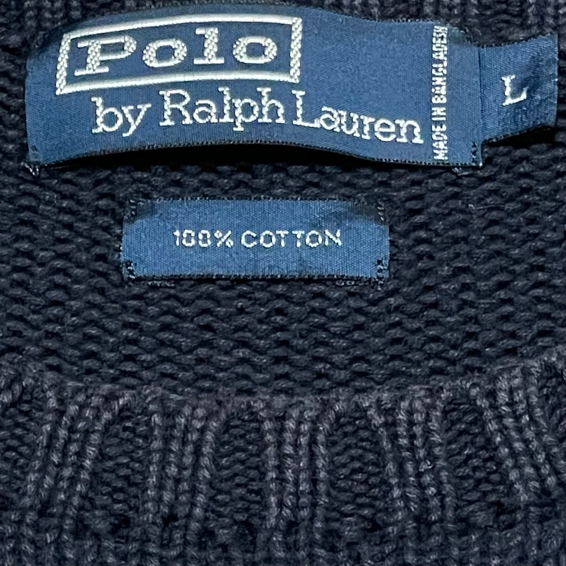 [L] 폴로 랄프로렌 빈티지 네이비 니트 스웨터 상품이미지2