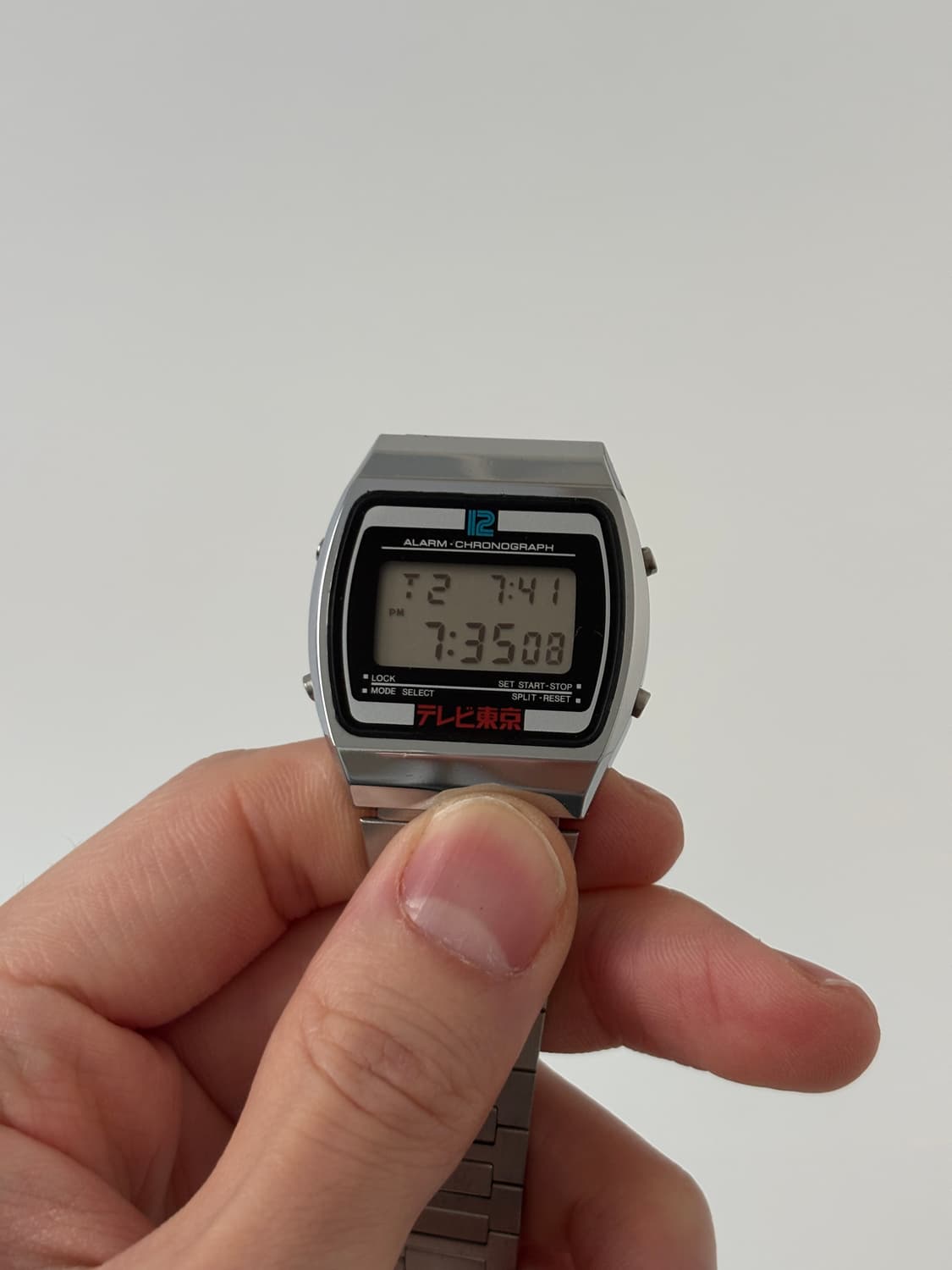 1990s Silver Square Digital Quartz 상품이미지2