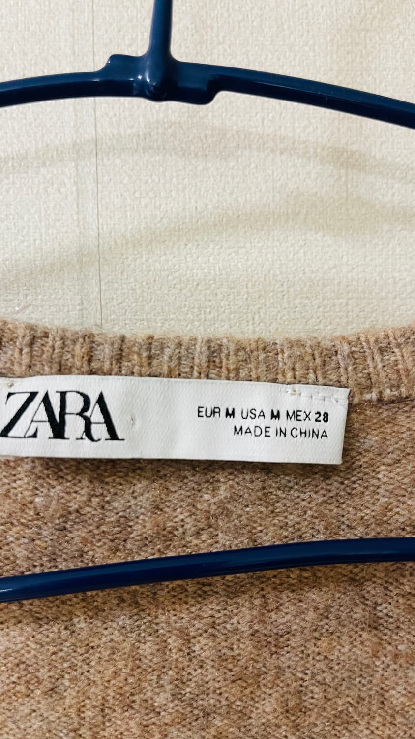 자라 진주 리본 오브제 브이넥 울 니트 정가 9만원대 상품이미지6