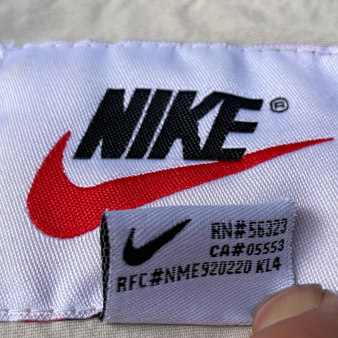 90s 나이키 USA 미드 스우시 오트밀 올드스쿨 웜업 바람막이 XL 상품이미지8