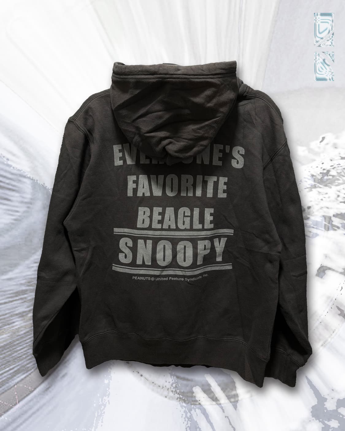 PEANUTS 스누피 후드 차콜 [M] 상품이미지3