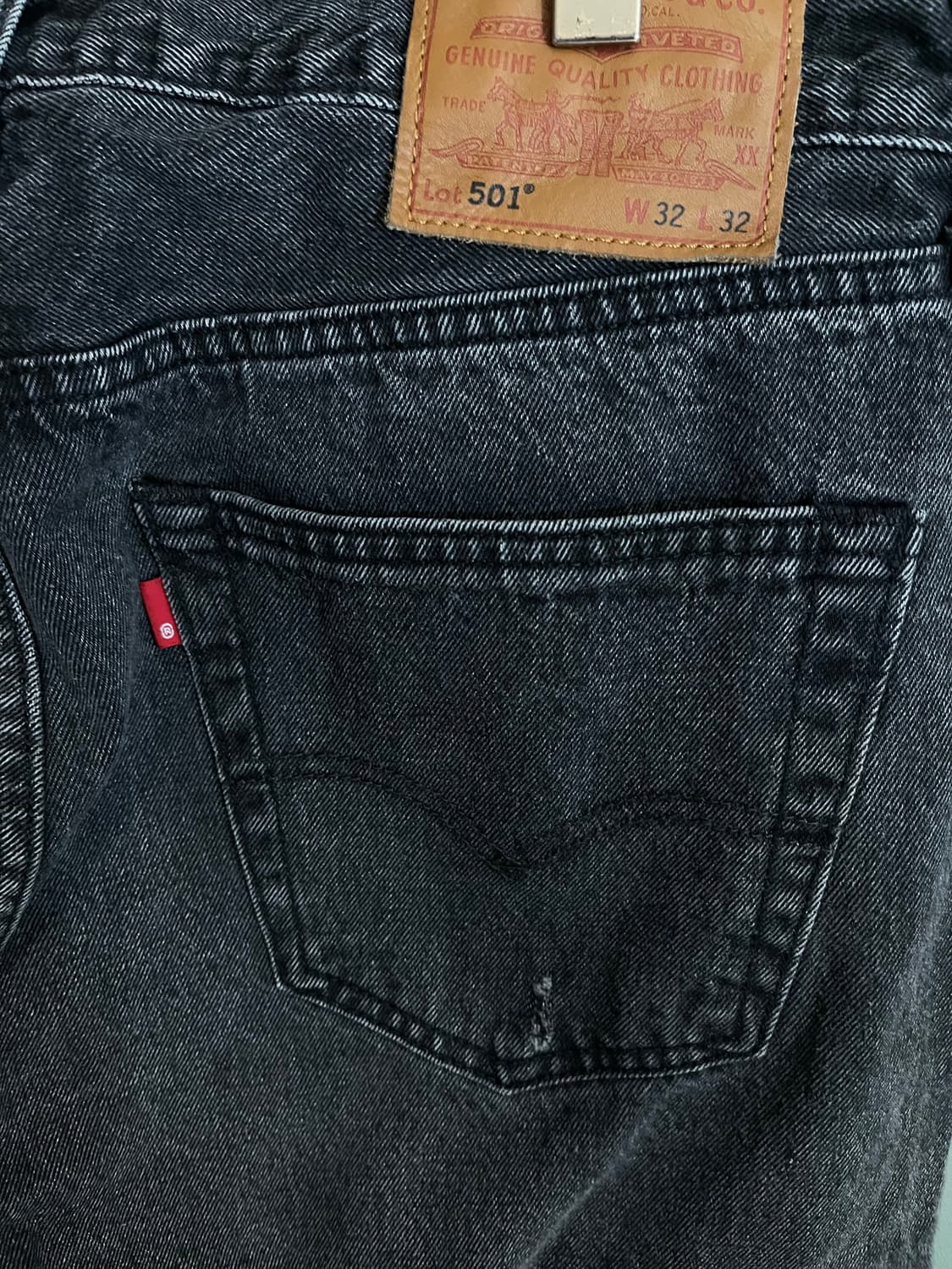 리바이스 501셀비지 32x32 Black Washed 상품이미지4