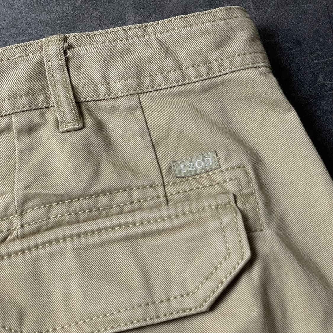 IZOD 아이자드 빈티지 베이지 코튼 카고 하프 팬츠 A00684 상품이미지7