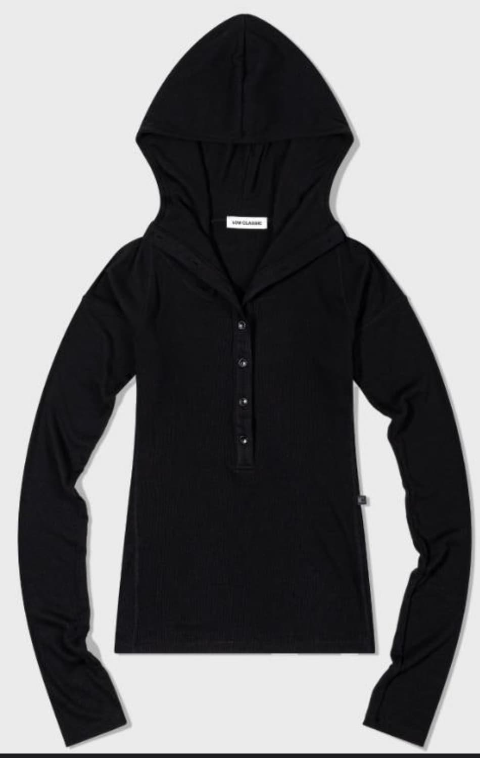 Low classic 로우클래식 lc 버튼업 후디2 s 블랙 상품이미지2