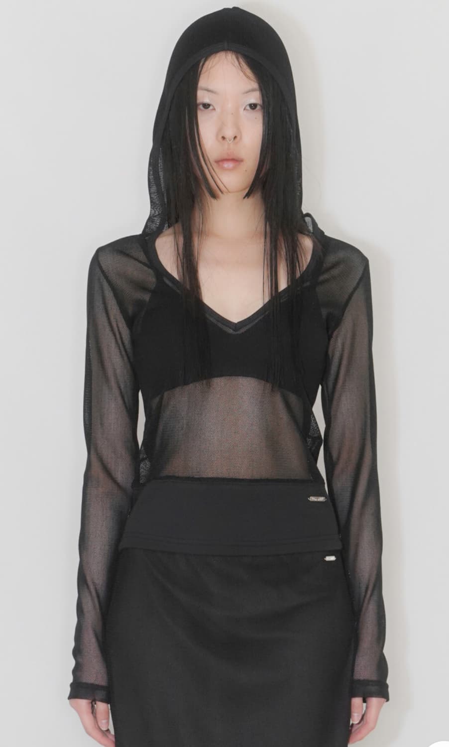 텐스댄스 파히섬 매쉬 후디 블랙 상품이미지2