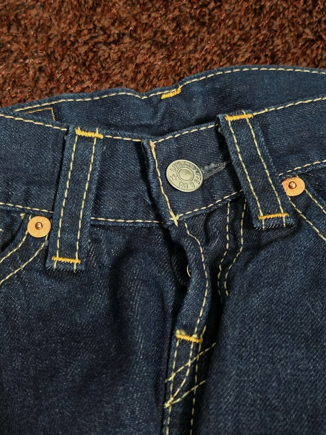 리바이스 생지 데님 진청 롱 스커트 M 상품이미지3