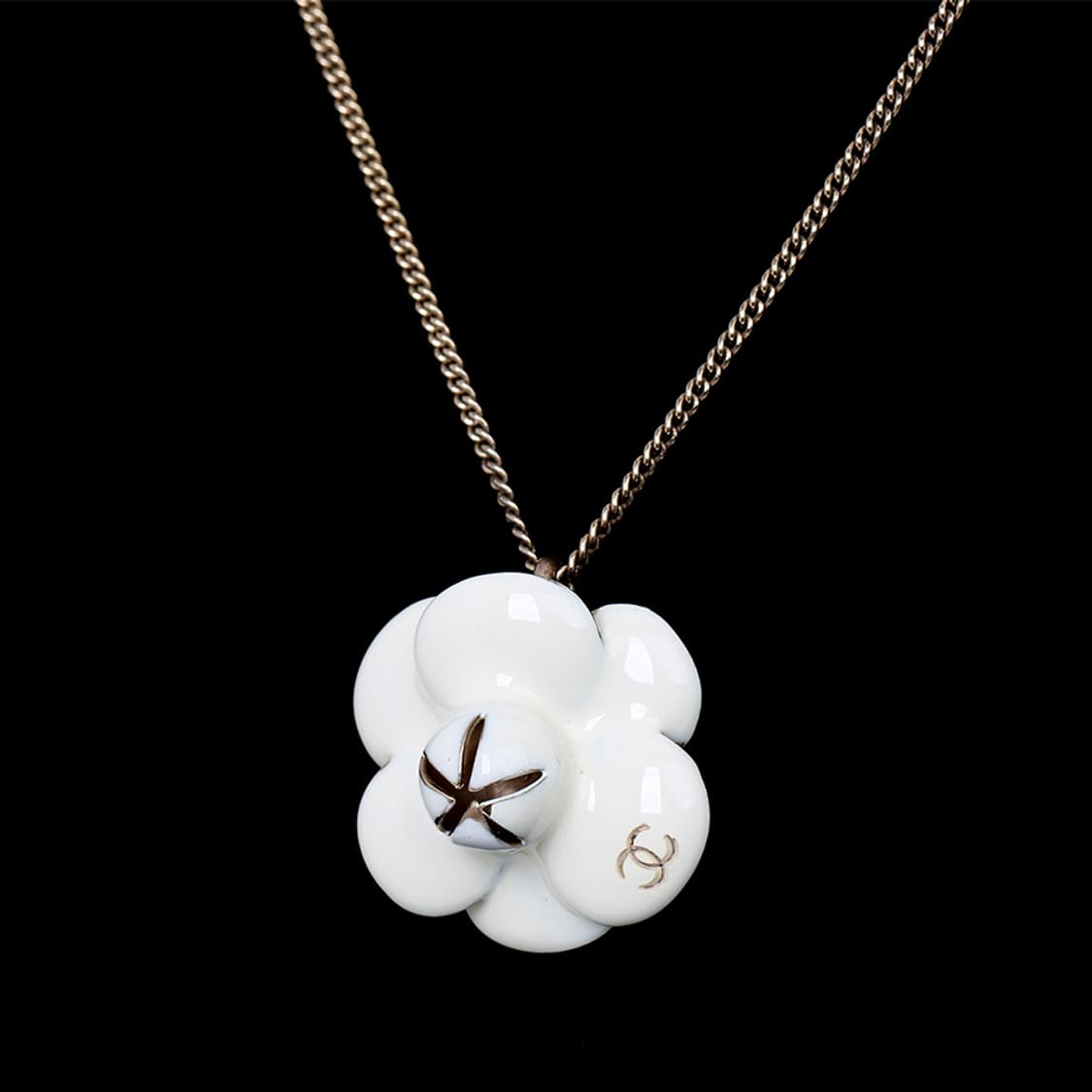 샤넬 까멜리아 목걸이 빈티지 코코마크 카멜리아 네크리스 꽃 상품이미지7