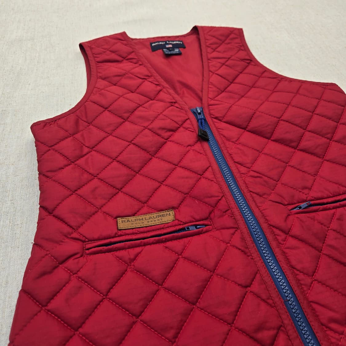 랄프로렌 여성 퀼팅 조끼 레드 상품이미지3