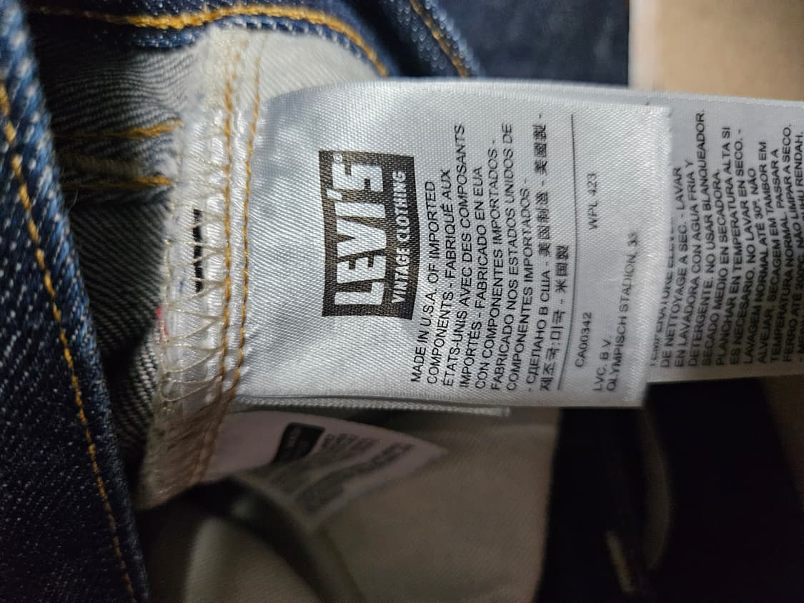 Lvc 미제 콘밀 47501 리바이스 빈티지 클로징 34x32 상품이미지8