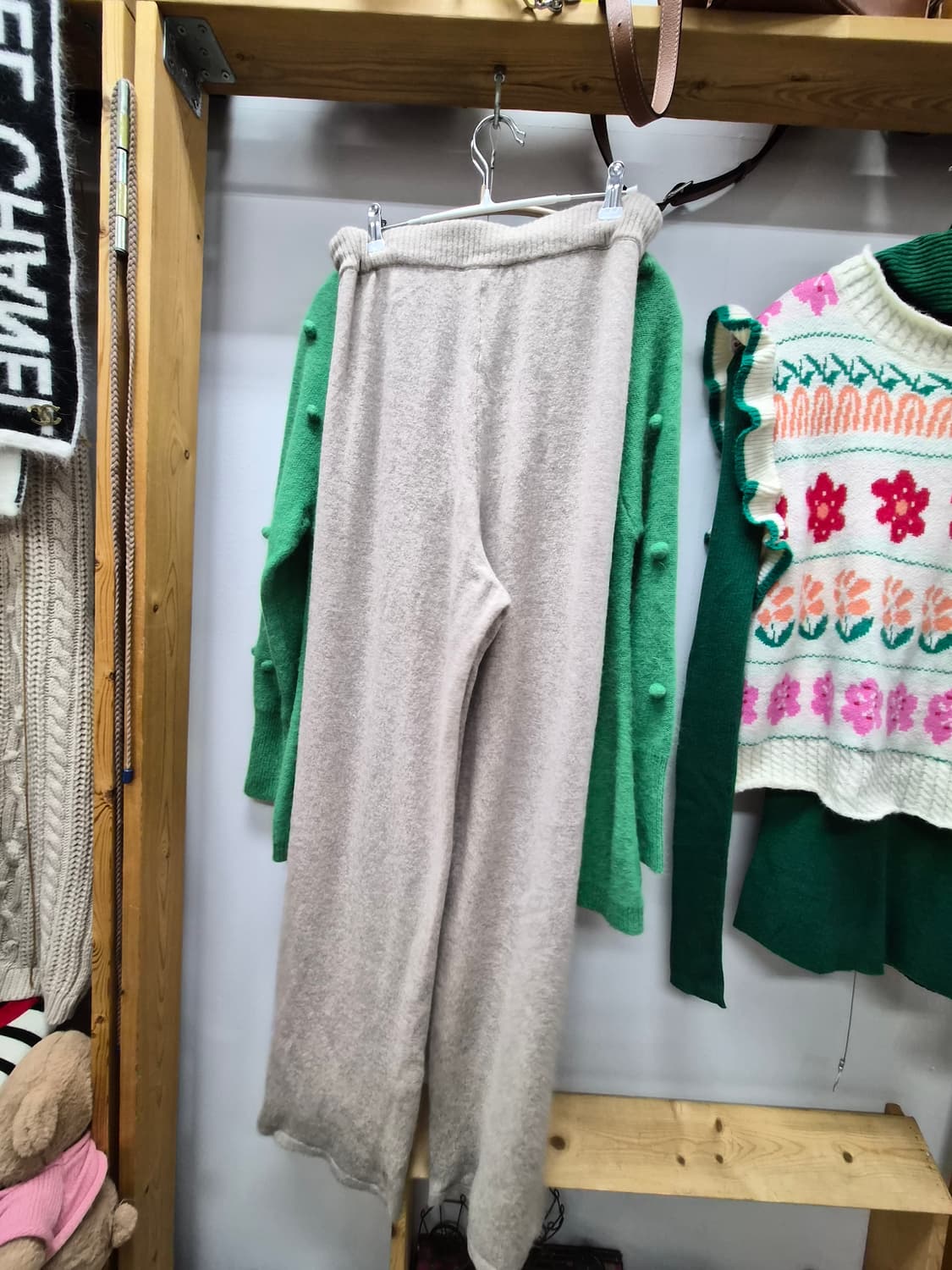 그린 백리본 포켓니트. 캐시미어 100% 니트스커트 상품이미지9