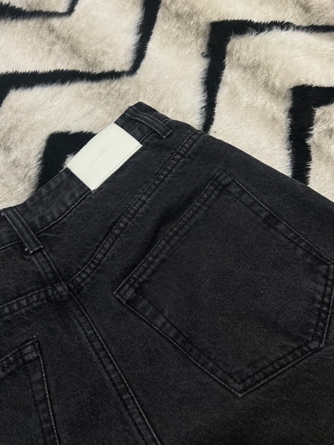 [31]메종미네드 와이드 디스트로이드 데님팬츠/흑청 상품이미지1