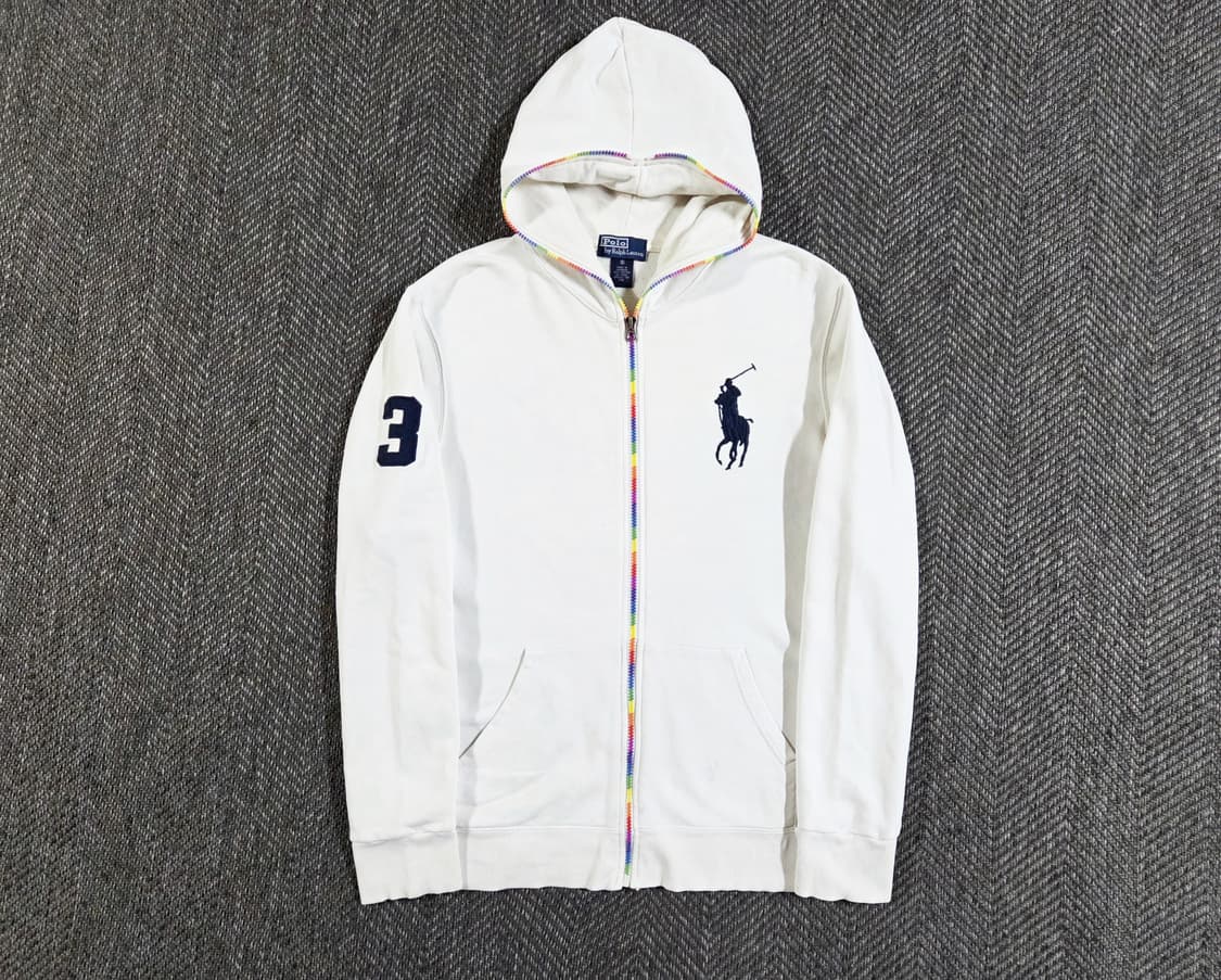 폴로 랄프로렌 빅포니 화이트 풀집업 후드집업 상품이미지1