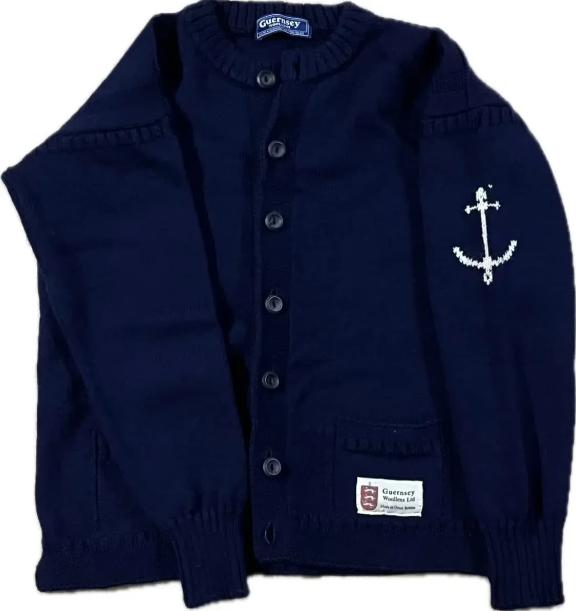 건지울른스 피셔맨 홀가먼트 가디건 네이비 상품이미지2