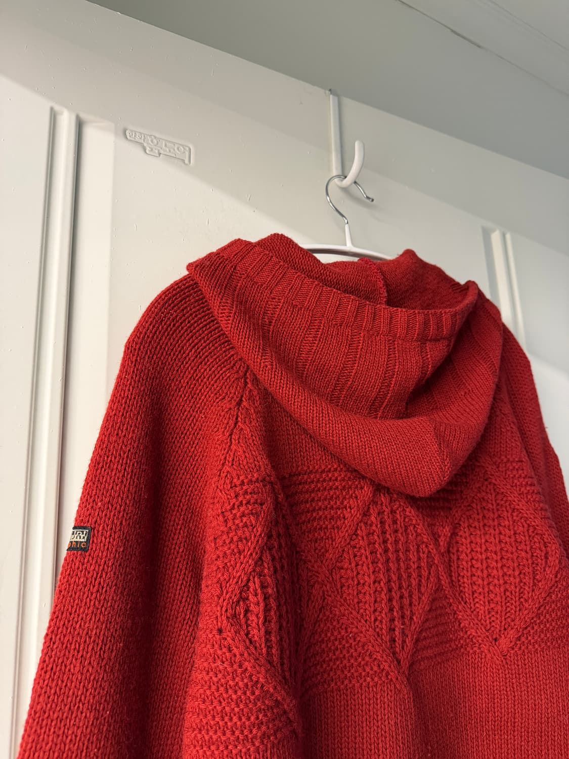 이태리 브릭레드 후드집업 니트 스웨터 상품이미지9