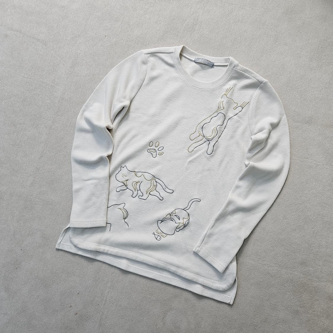 90 YESSE 여성 라운드 긴팔티 0407Y 상품이미지1