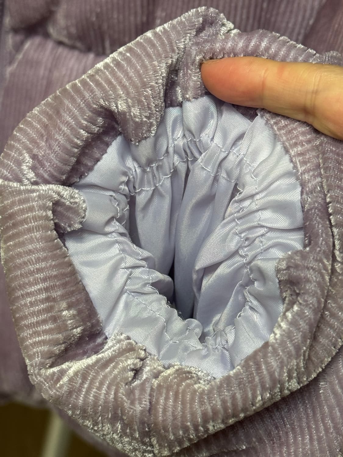 쥬시쥬디 코듀로이 패딩 퍼플 상품이미지3