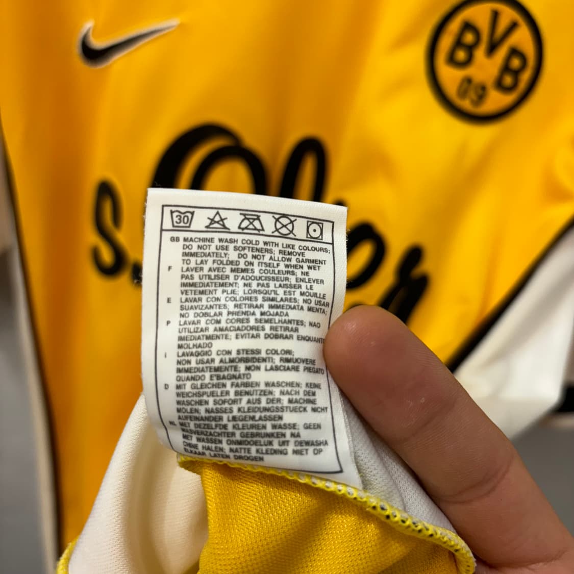 나이키 98-00 도르트문트 홈 노마킹 유니폼 져지 M 상품이미지10