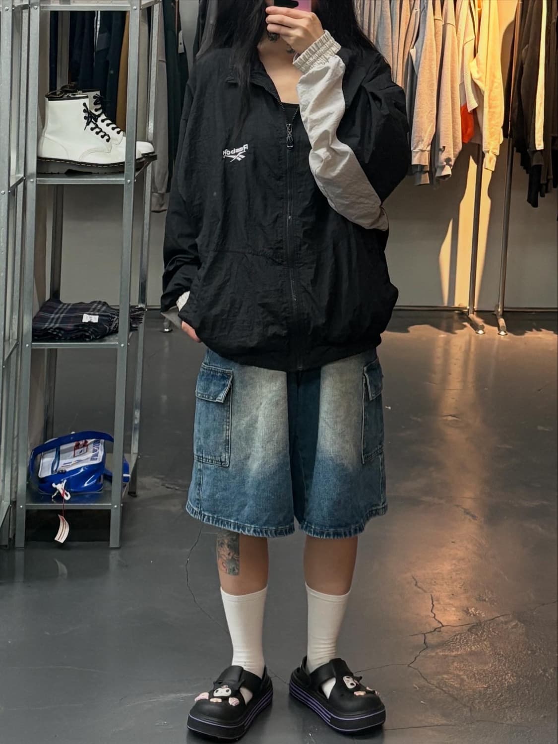 리복 올드스쿨 바람막이 재킷 A1360 상품이미지1