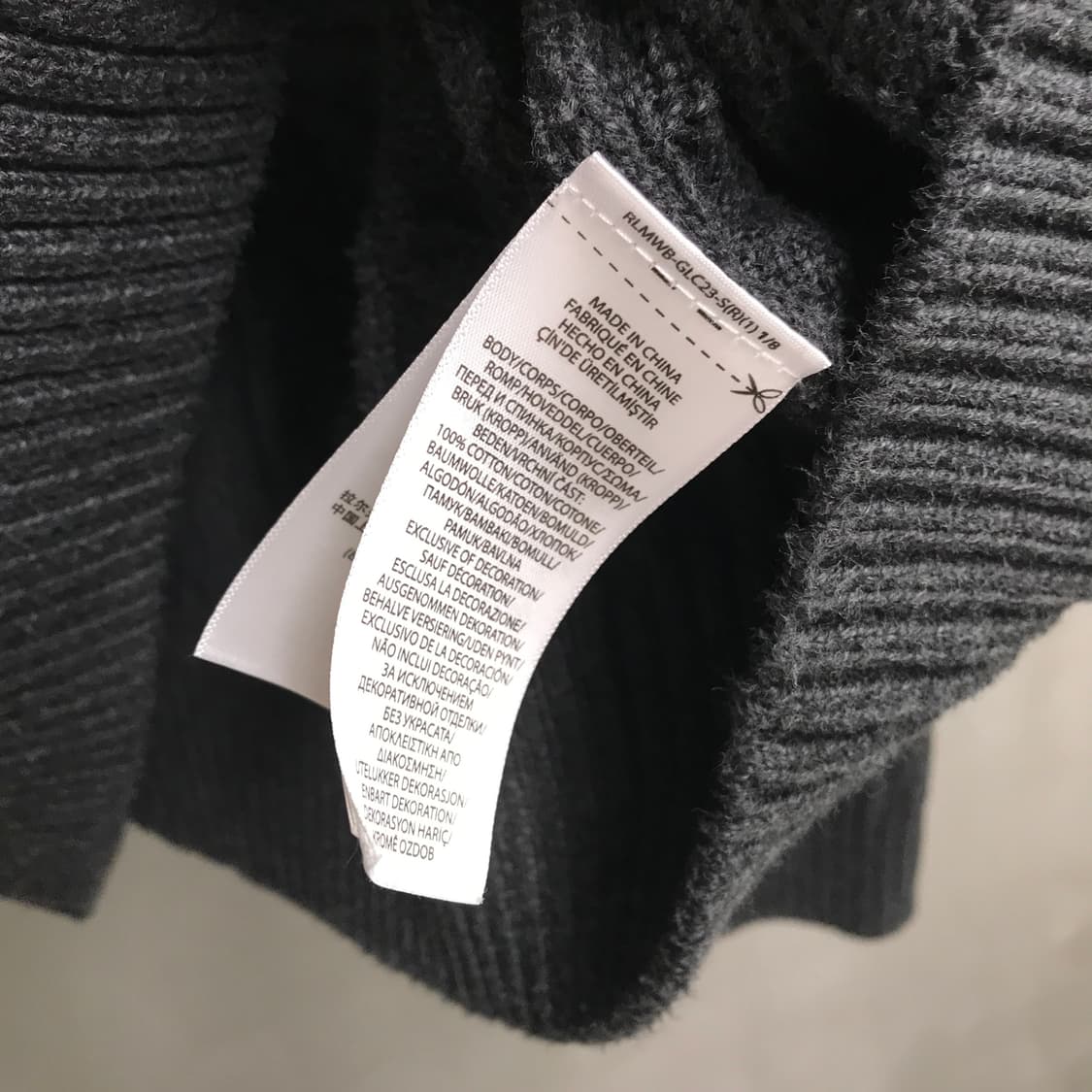 폴로 랄프로렌 QR 케이블 니트 차콜 XL 상품이미지6