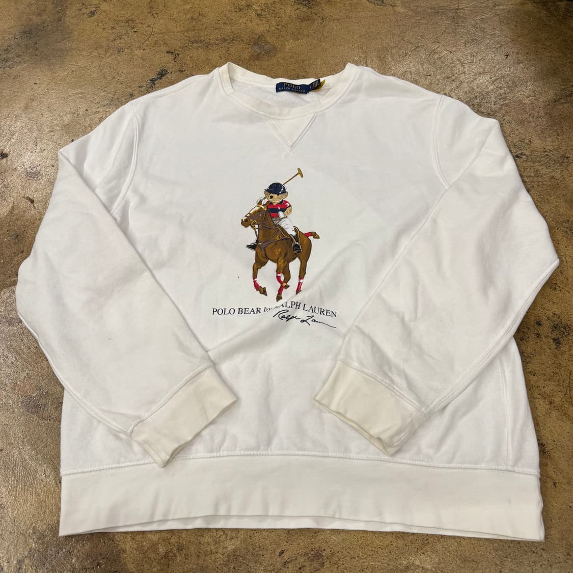 폴로 랄프로렌 테디베어 화이트 맨투맨 상품이미지2