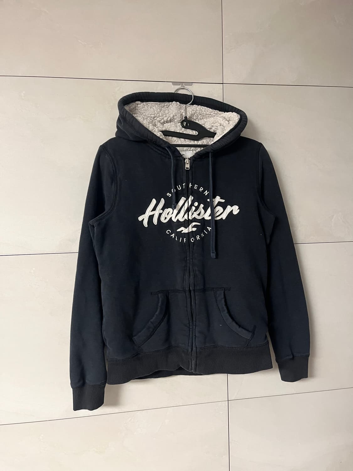 홀리스터 퍼 후드집업 블랙 [S] 상품이미지2