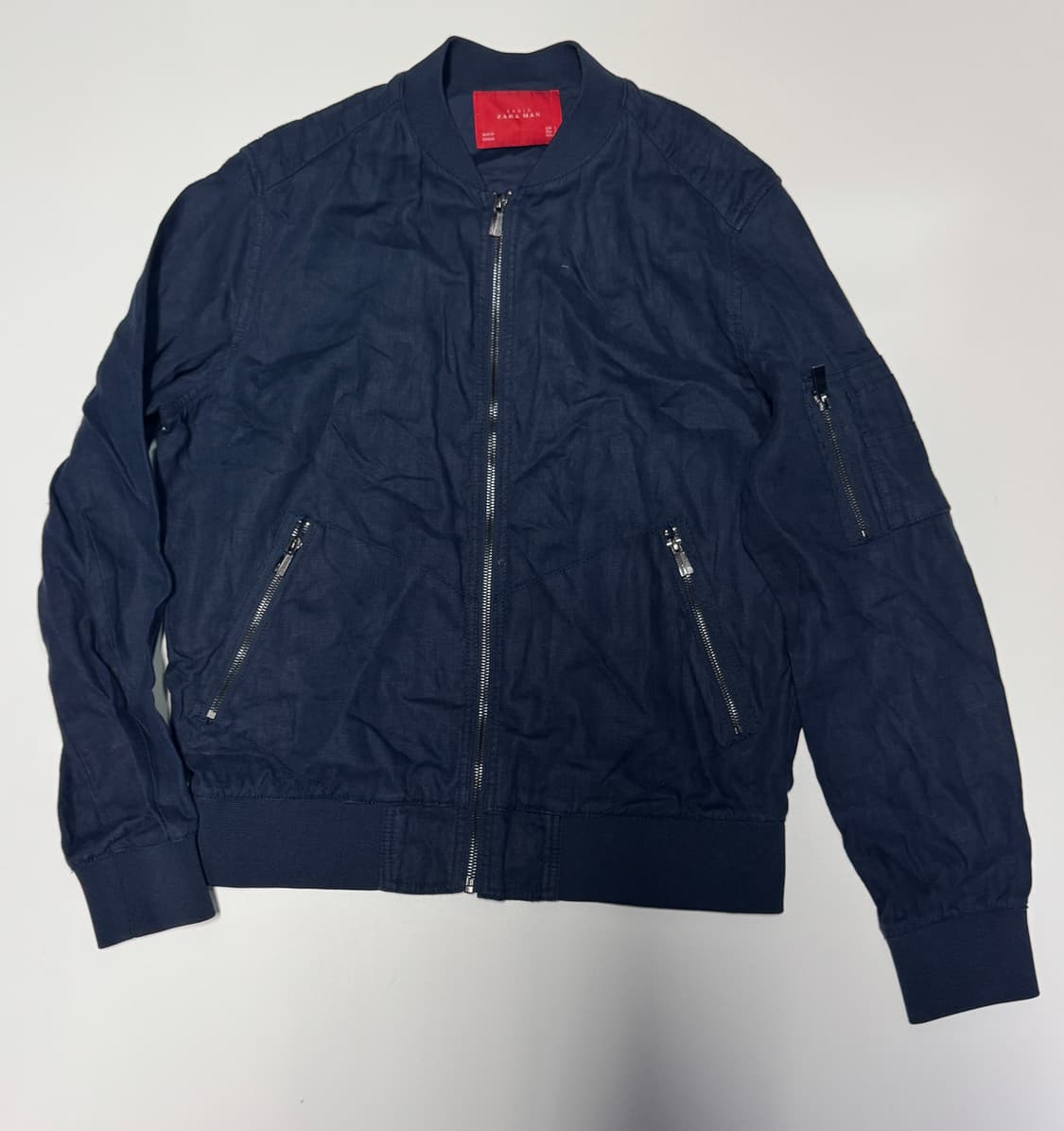 자라 ZaRa 블루종 봄버 자켓 L 네이비 상품이미지1