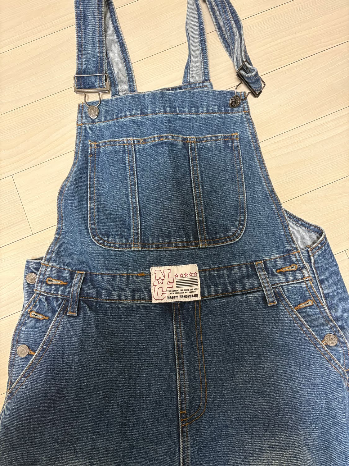 네스티팬시클럽 유쓰 데님 오버롤 (다크블루) 상품이미지8