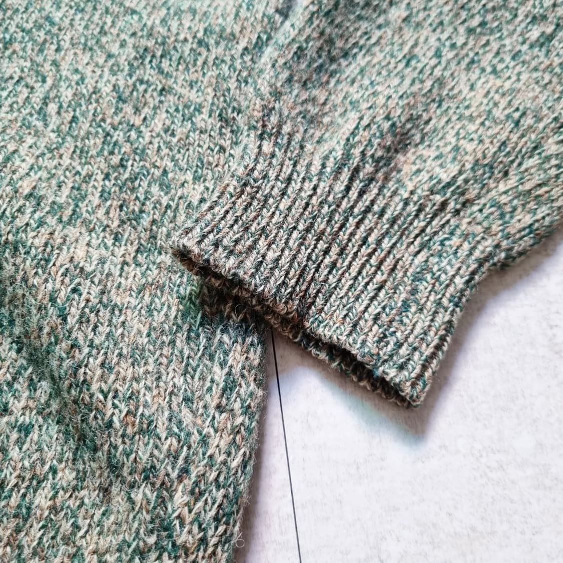 80s Italy 베네통 멀티컬러 울 가디건 L sz 상품이미지3