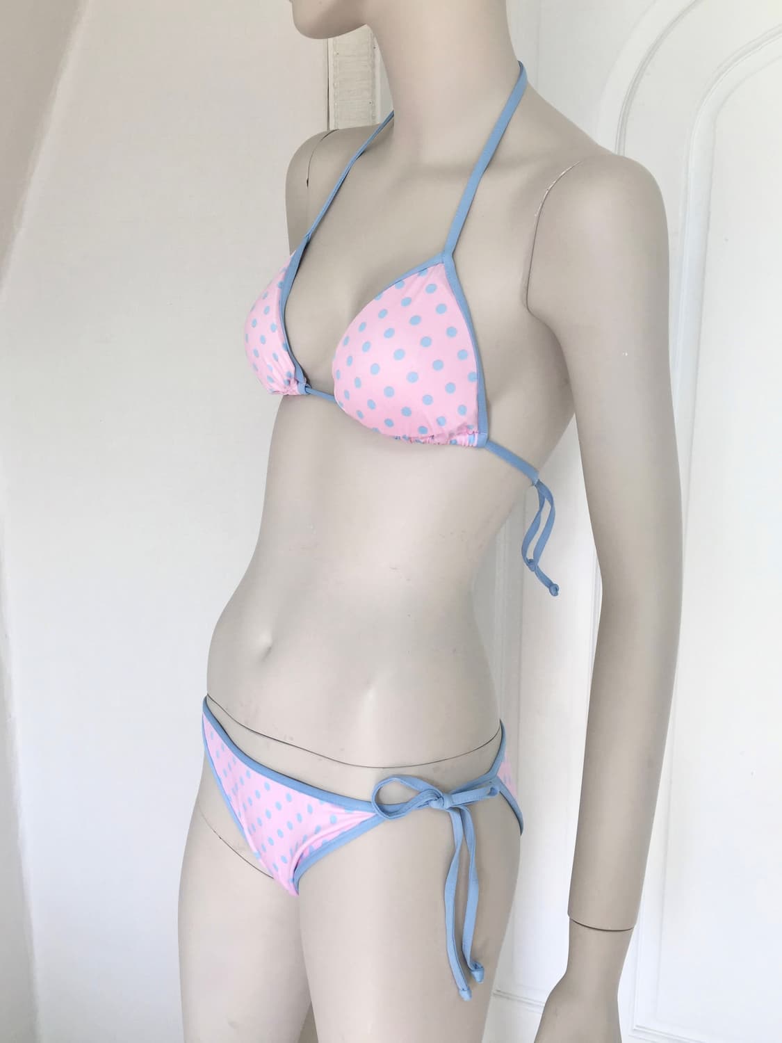 Baby Pink Polka Dot Swim Set bikini 상품이미지3