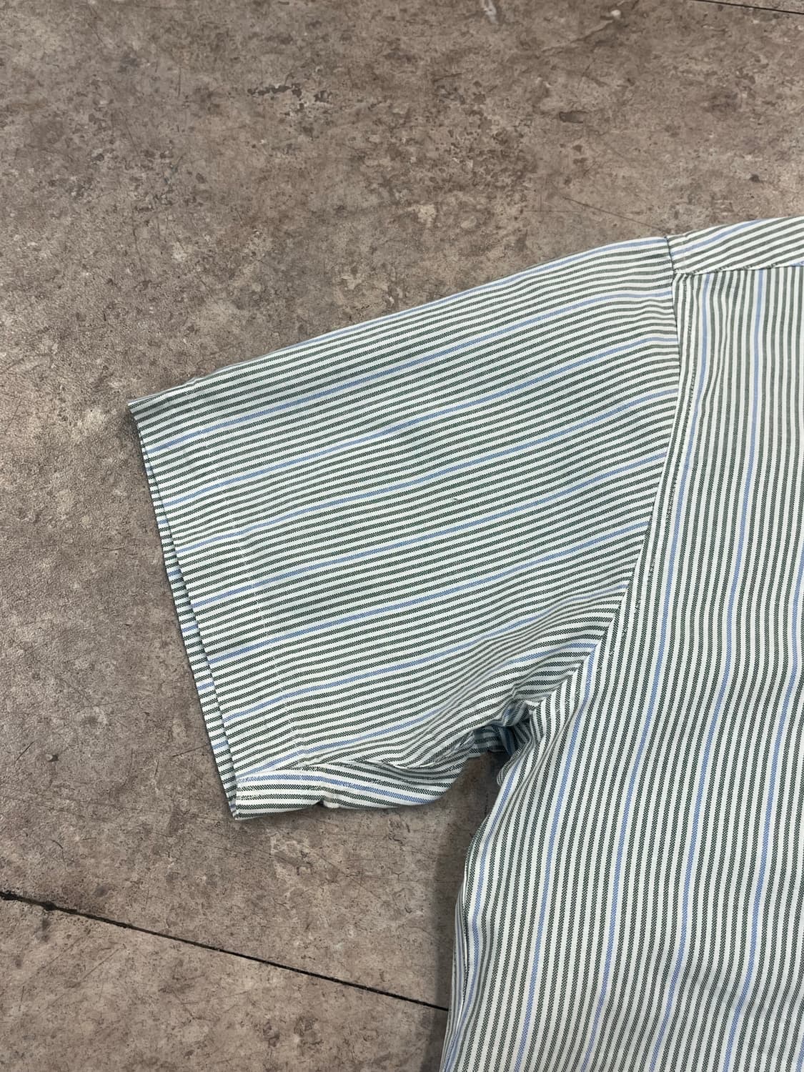 에디바우어 스트라이프 포켓 반팔 셔츠 스카이블루 M #csz3547 상품이미지5