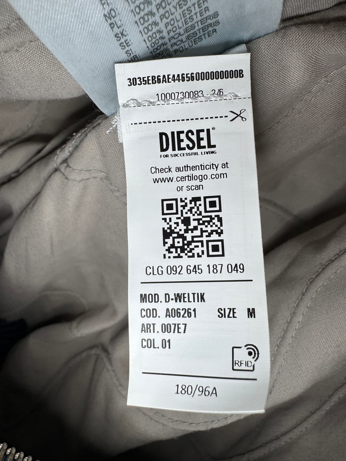 디젤 D 웰틱 데님 재킷 - 미디움 블루 상품이미지6